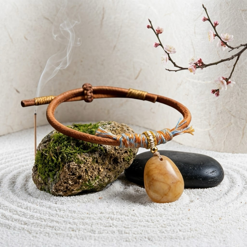 T15A Hetian-Style Beaded Bracelet