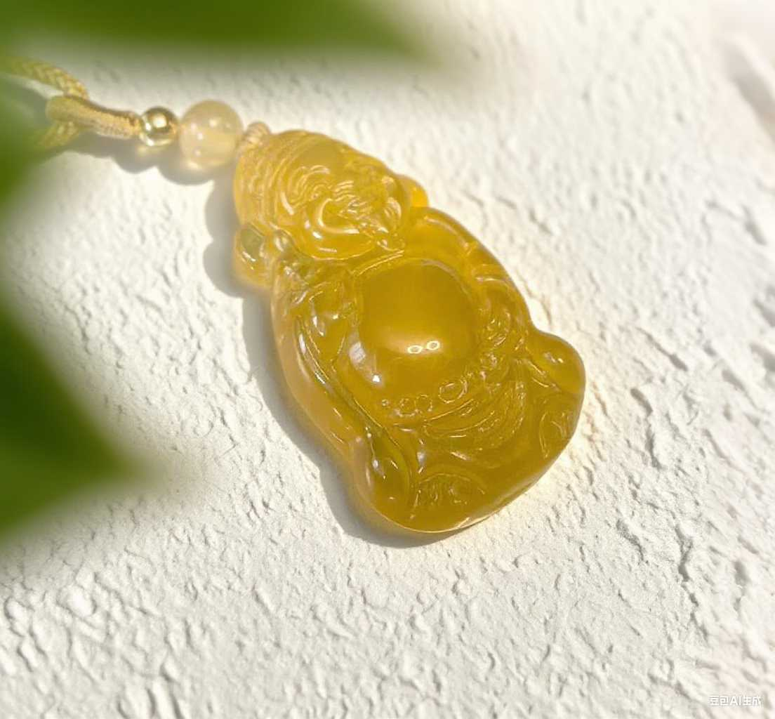 D118 Pendant Necklace: Yellow Plenty Icon