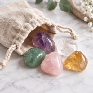 D258 Five-Stone Crystal Pouch Set